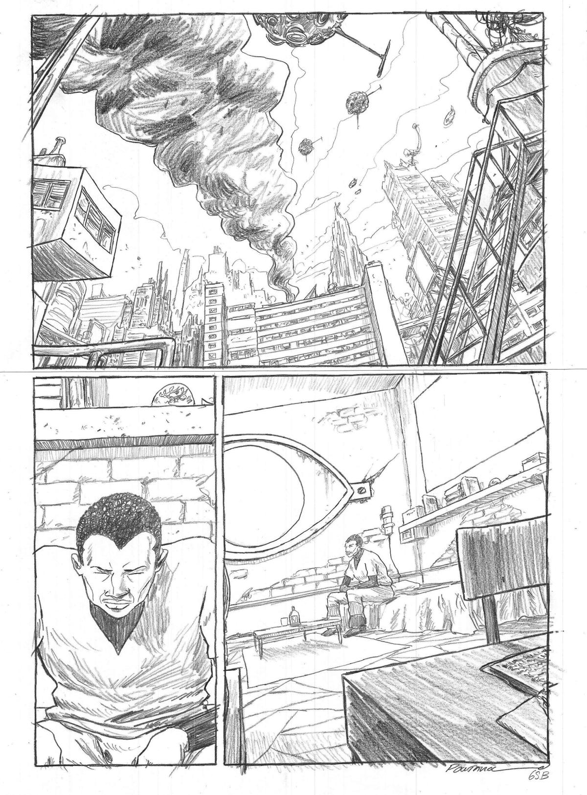 Planche Originale 65 de 1984 par Frédéric Pontarolo 