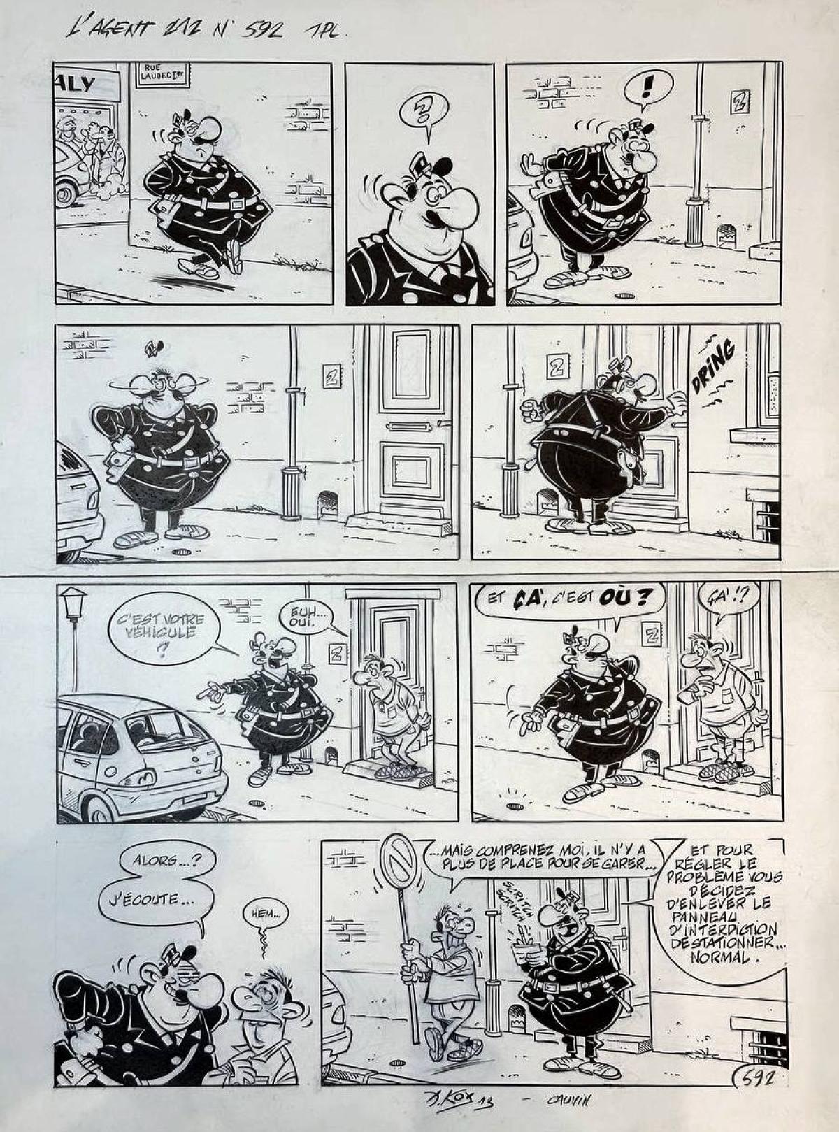 Gag original 592 - L'AGENT 212 par KOX