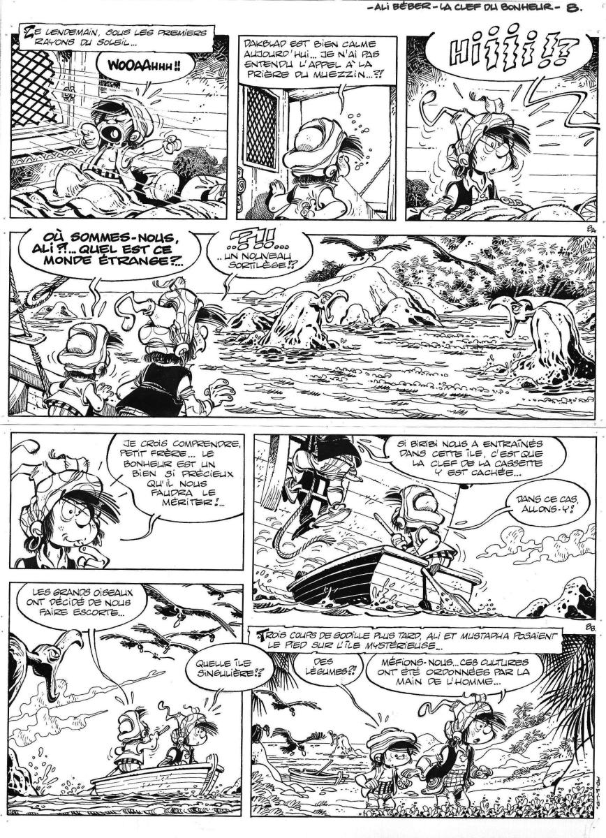 Planche originale 8 d'Ali Beber Tome 2 - La clé du bonheur par BEDU