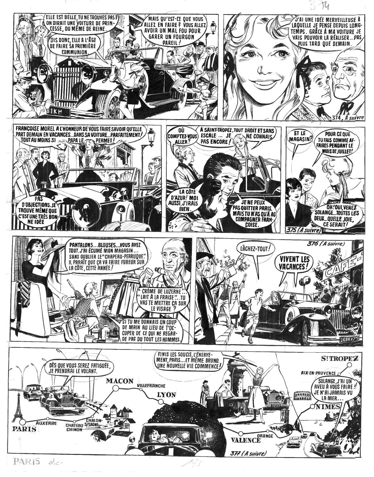 13 rue de l'espoir planche originale, épisodes 374 à 377 par Paul GILLON