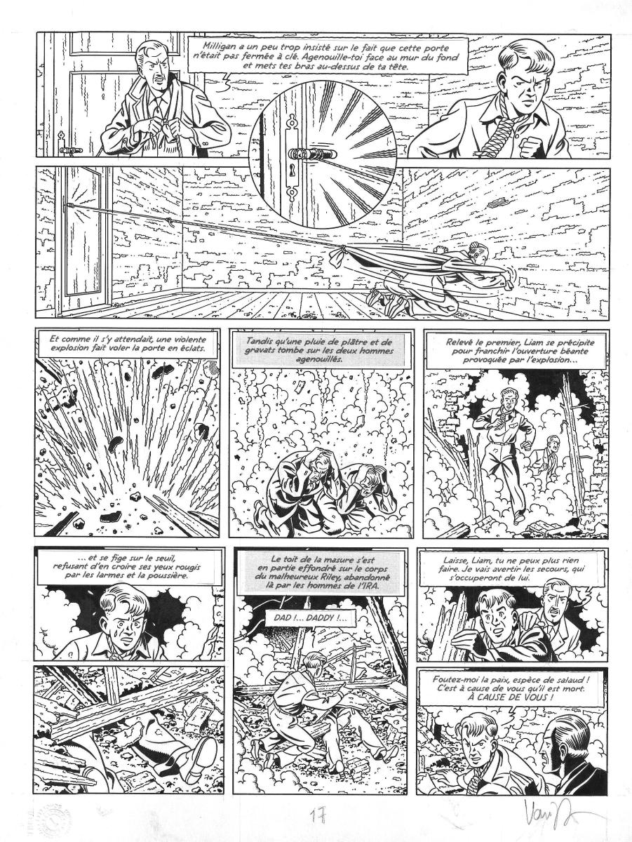 Planche originale 17 Le Dernier Espadon Tome 28 de Blake et Mortimer
