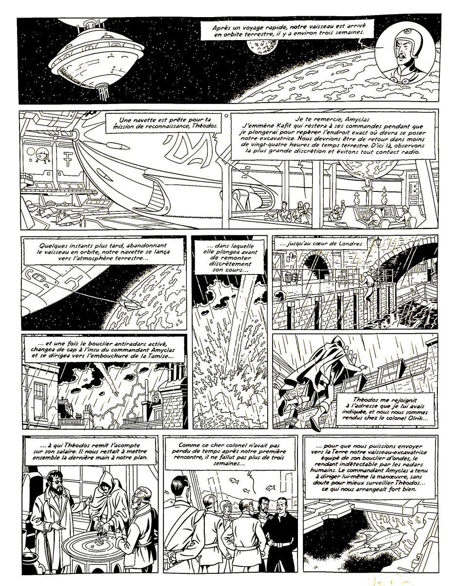 Bande Dessinée : Planche originale 37 La Menace Atlante Tome 31 de Blake et Mortimer