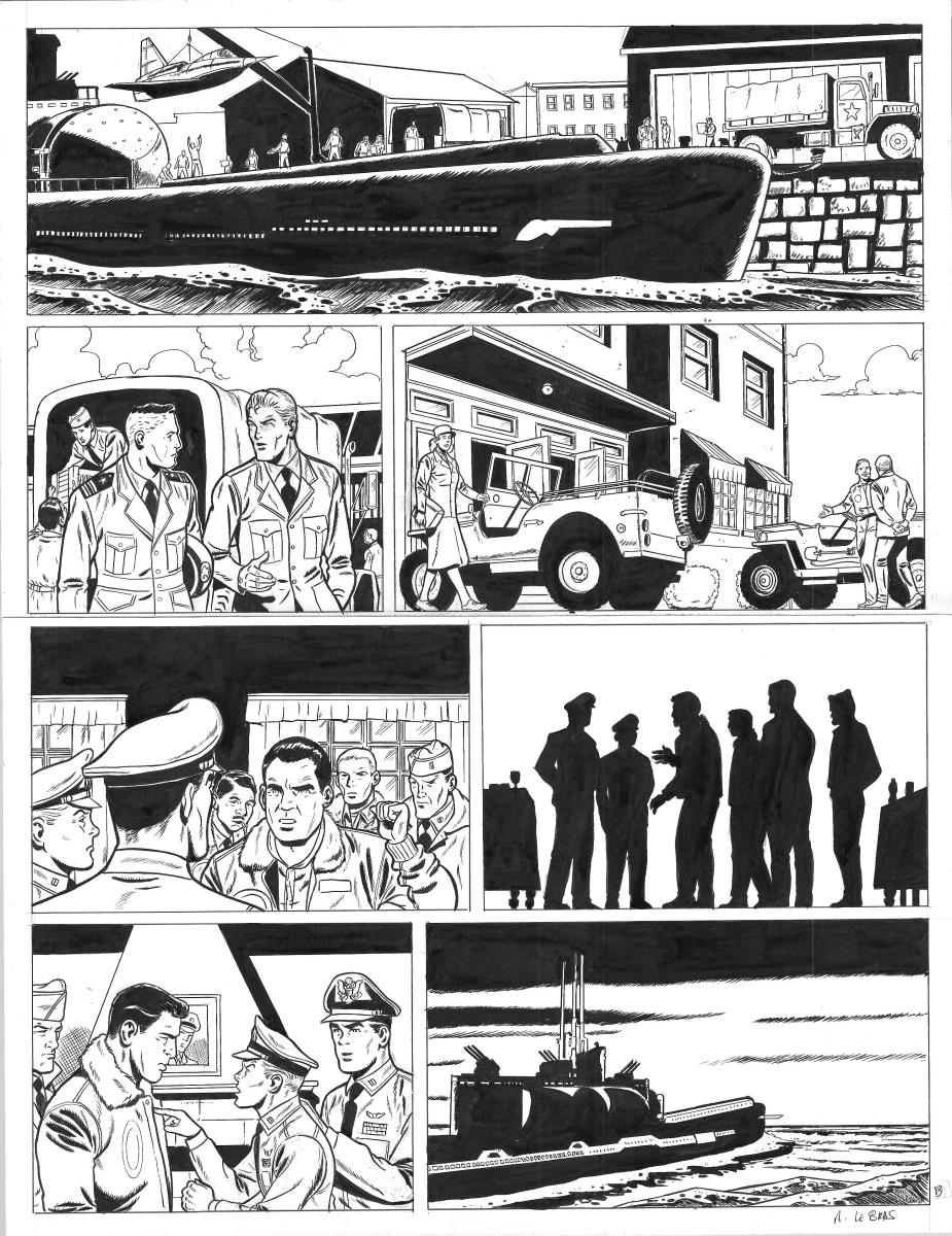 Planche originale 13 BUCK DANNY (classic) tome 7 - Sea Dart -