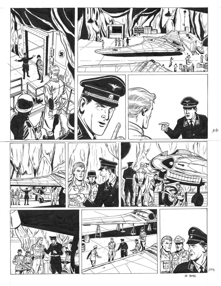 Planche originale 17 BUCK DANNY (classic) tome 8 - Le repaire de l'aigle -