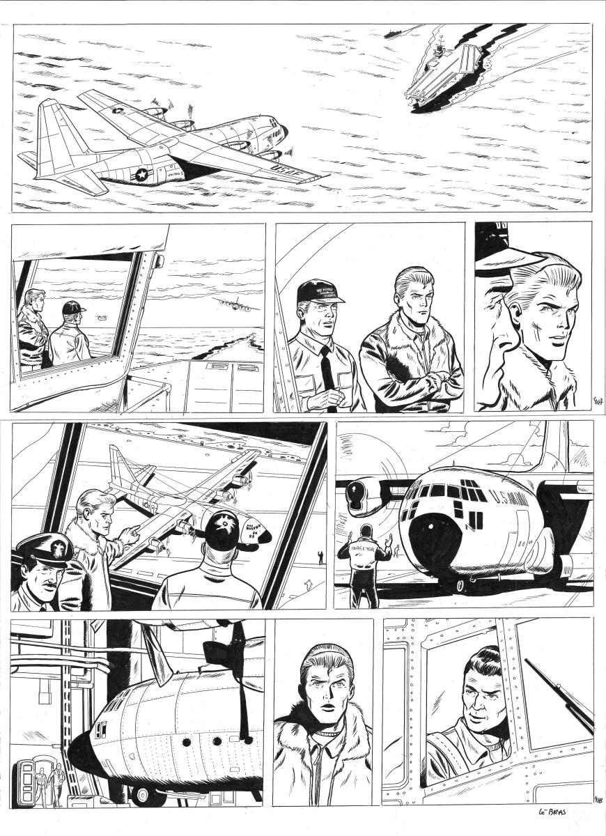 Planche originale 41 BUCK DANNY (classic) tome 9 - Le Vol du Rapier -