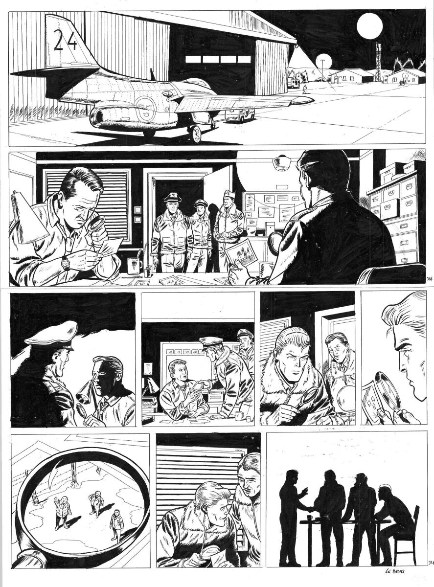 Planche originale 32 BUCK DANNY (classic) tome 9 - Le Vol du Rapier -
