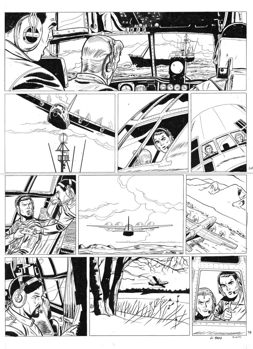 Planche originale 5 BUCK DANNY (classic) tome 10 - Molotok - 41 ne répond plus -