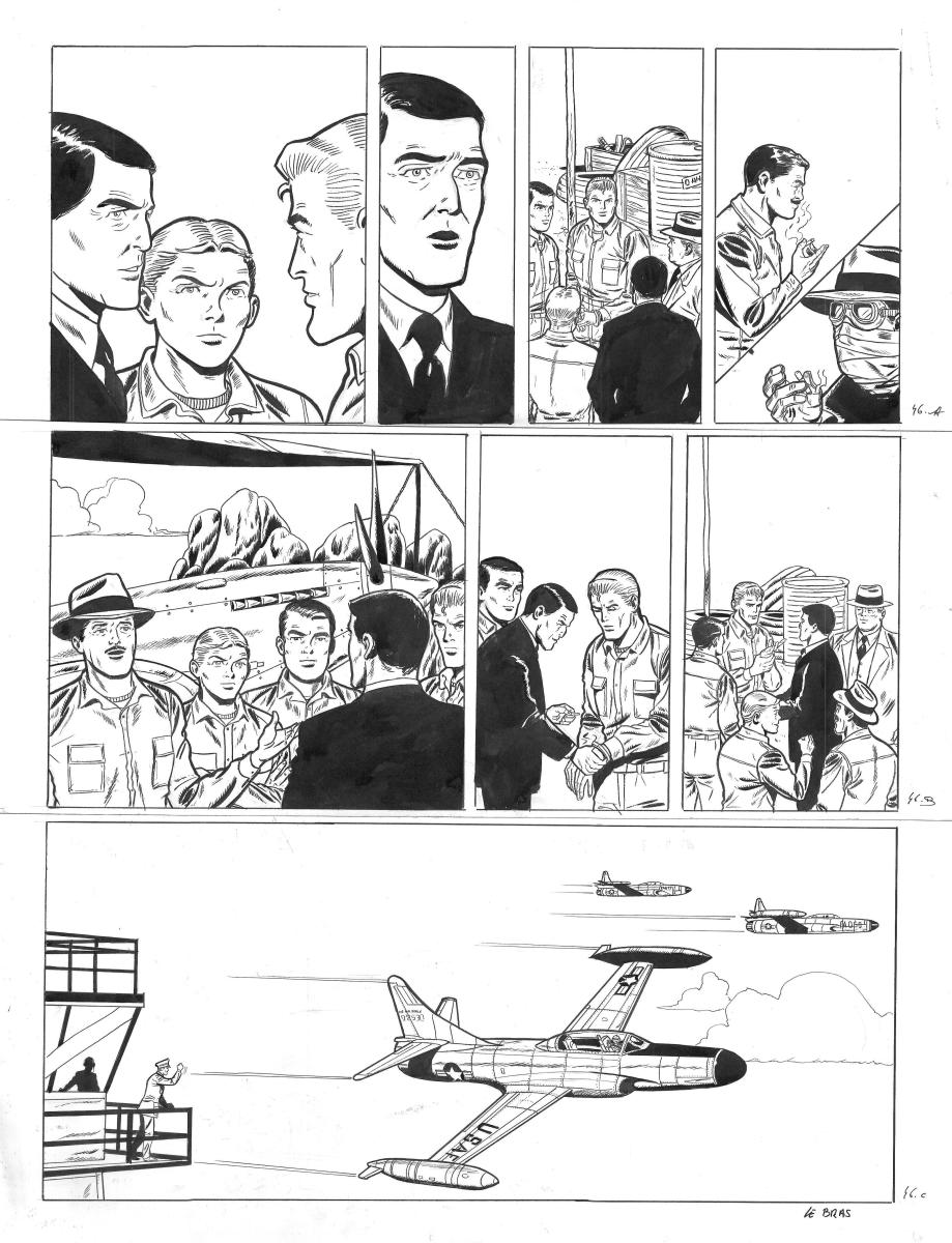Planche originale 46 BUCK DANNY (classic) tome 11 - L'ombre rouge -