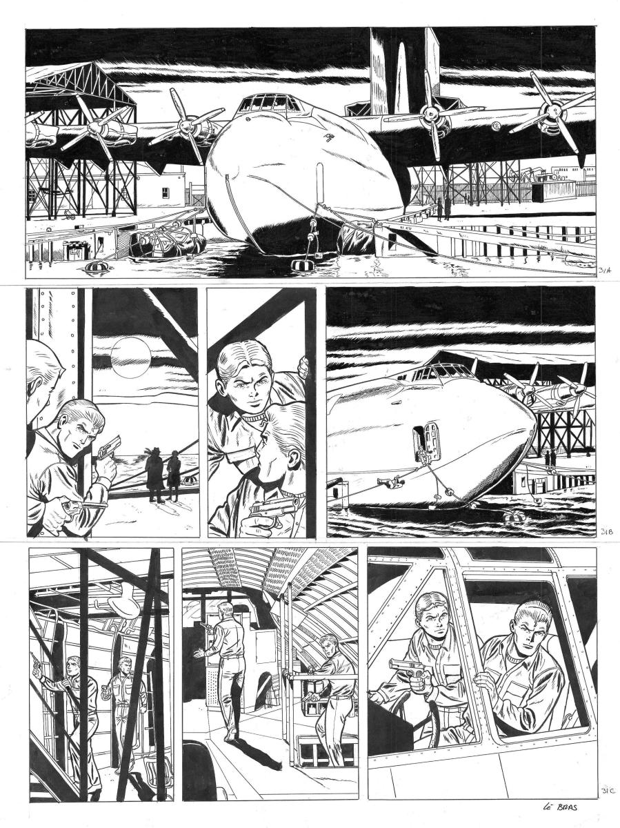 Bande Dessinée : Planche originale 31 BUCK DANNY (classic) tome 12 - Atomic City -