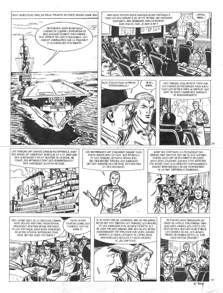 Planche originale 3 BUCK DANNY (classic) tome 13 - Mission Pharaon -