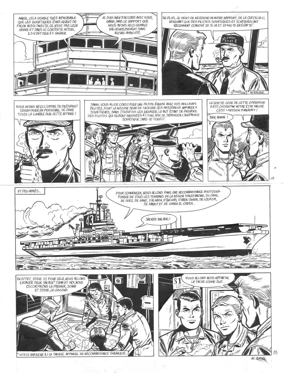 Planche originale 8 BUCK DANNY (classic) tome 13 - Mission Pharaon -
