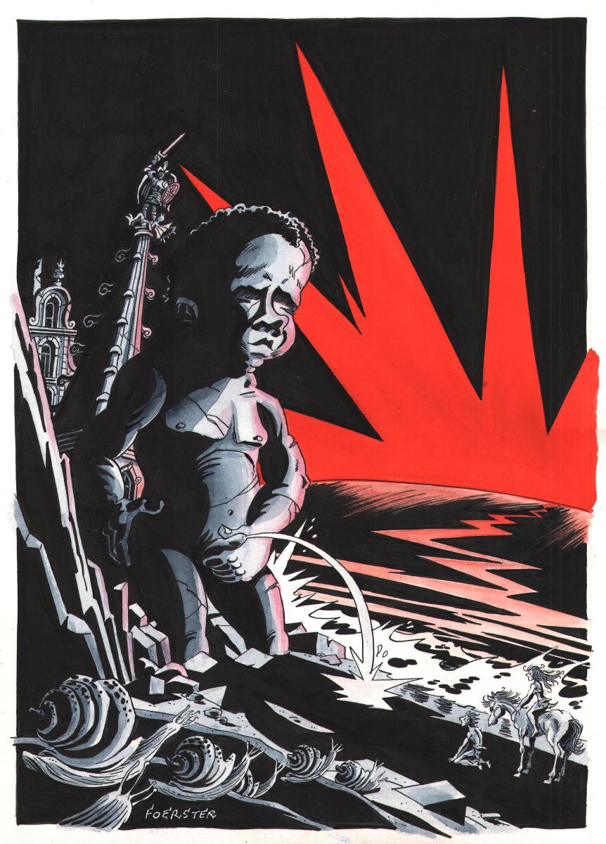 Illustration originale pour l'exposition "Le Bruxeeler"