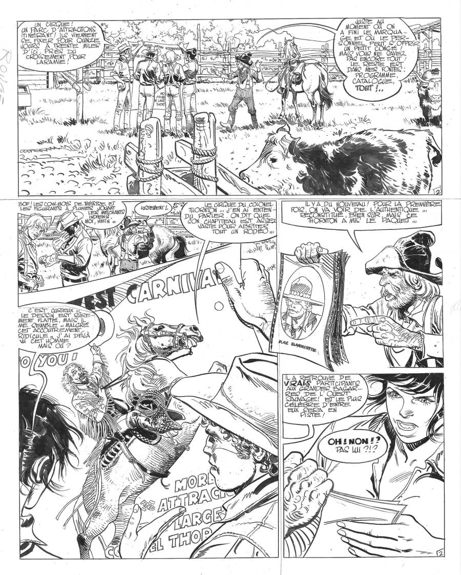 Planche originale 2 COMANCHE Le carnaval Sauvage