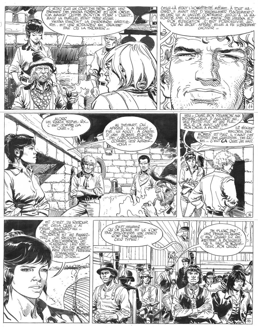 Planche originale 16 COMANCHE Le carnaval Sauvage