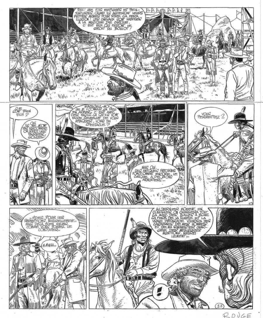 Planche originale 23 COMANCHE Le carnaval Sauvage