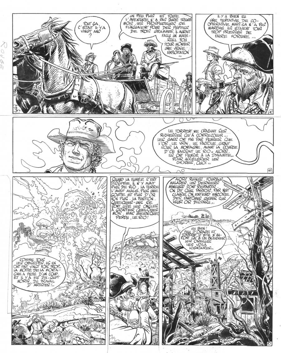 Planche originale 10 COMANCHE Les Cavaliers du Rio perdu