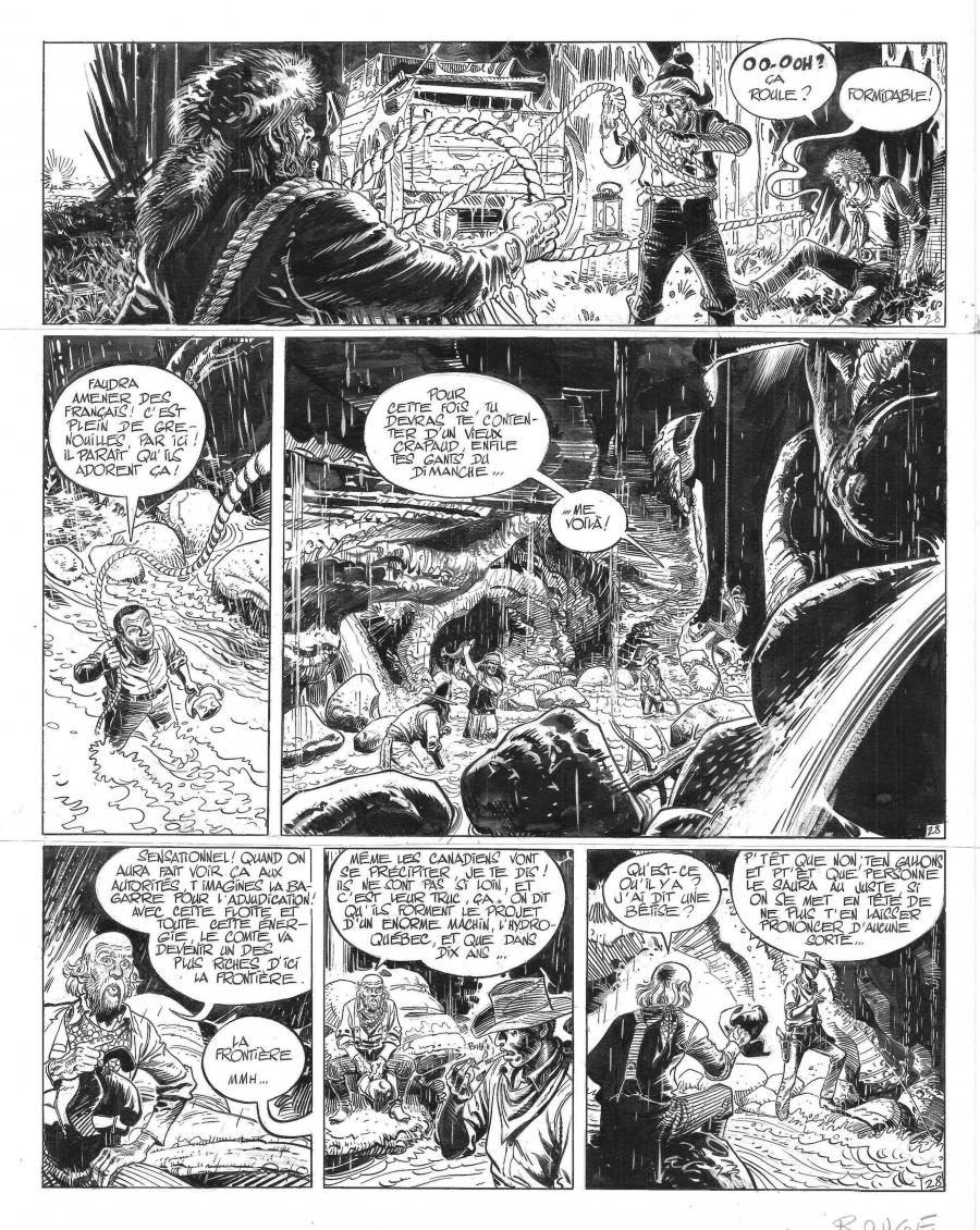 Planche originale 28 COMANCHE Les Cavaliers du Rio perdu