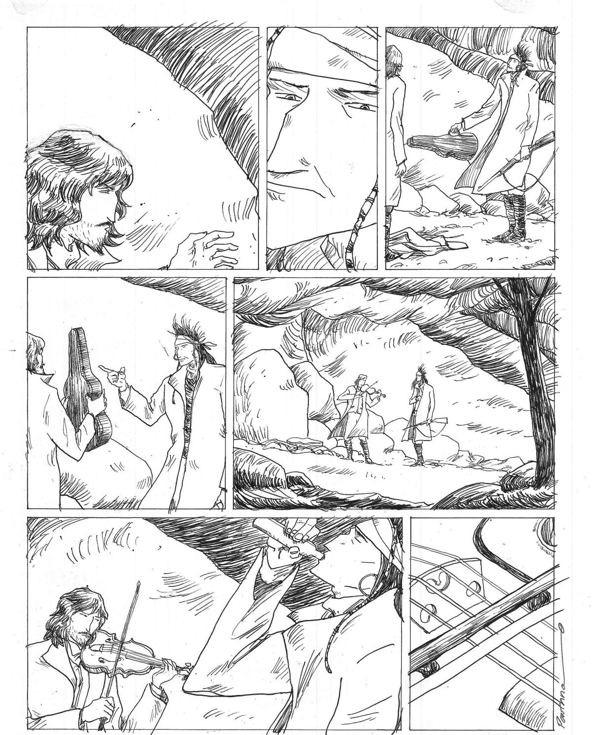 Planche Originale 7 de Compadres par Frédéric Pontarolo 