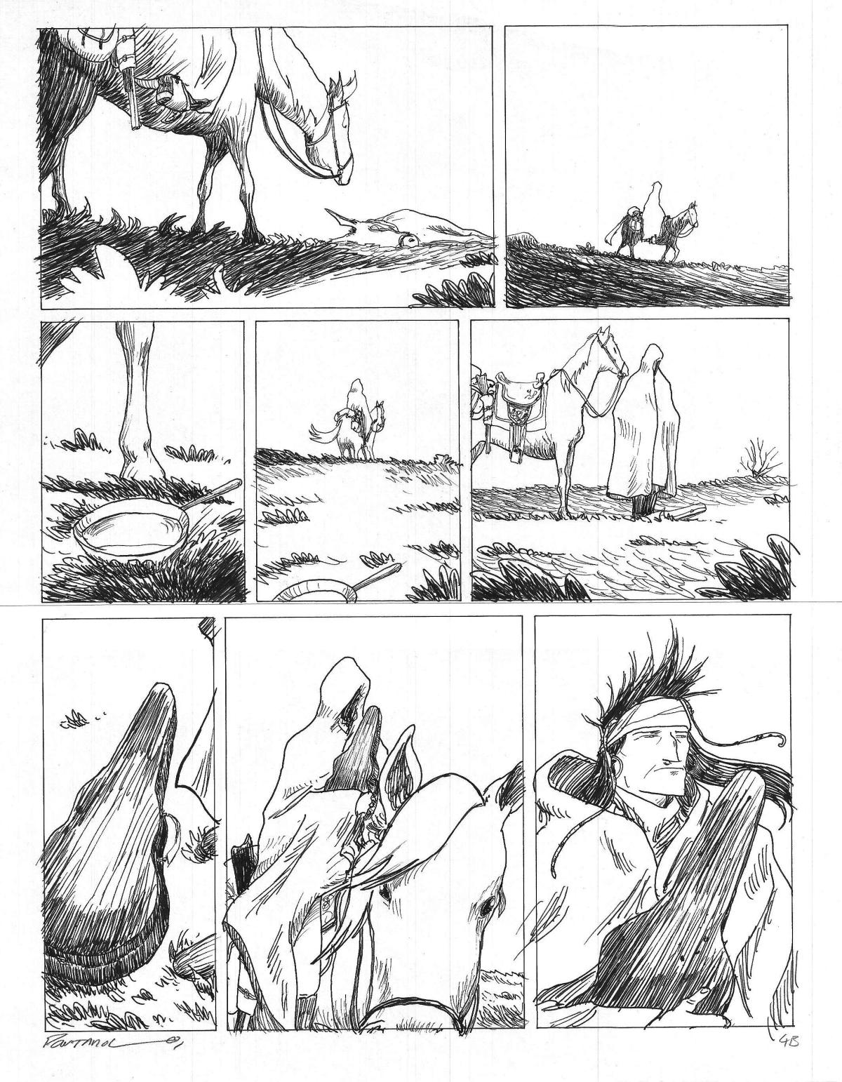 Planche Originale 4 de Compadres par Frédéric Pontarolo 