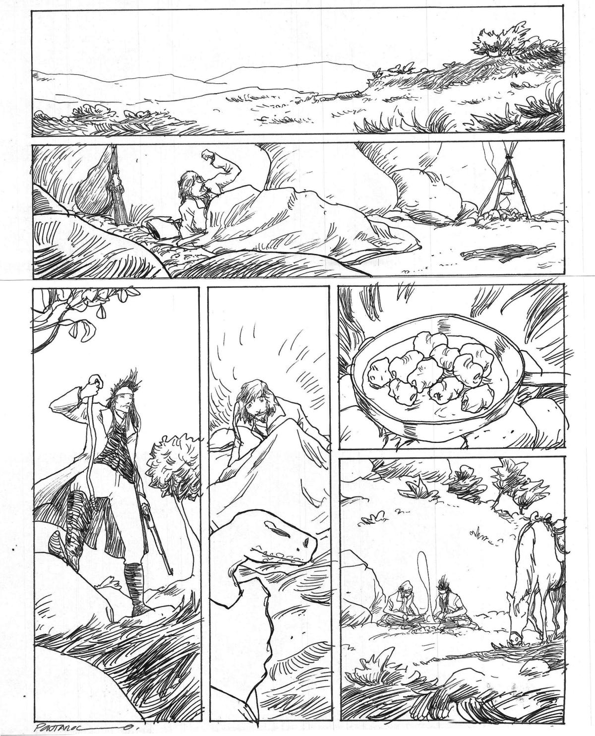 Planche Originale 8 de Compadres par Frédéric Pontarolo 
