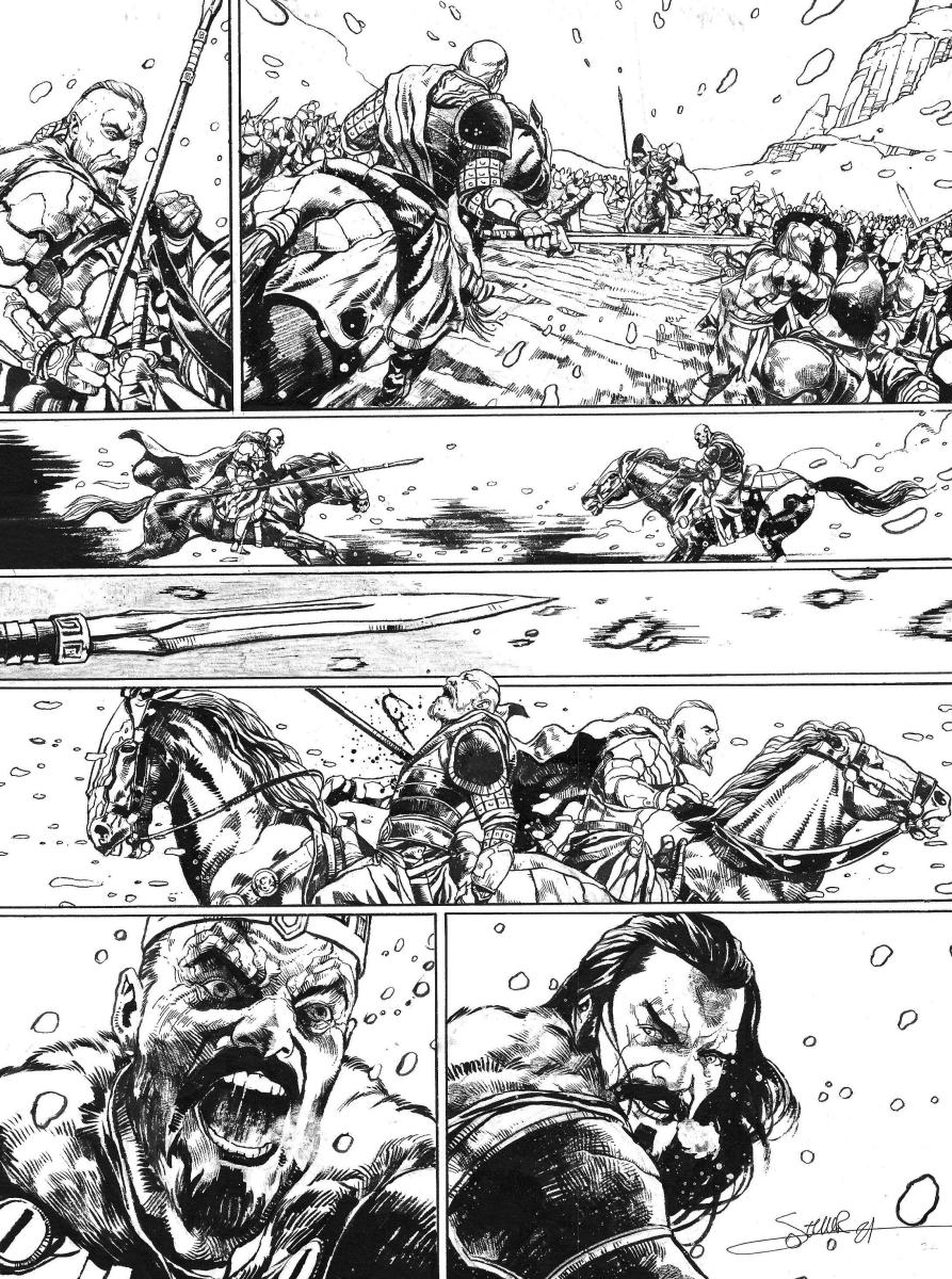 Planche originale 77 - CONAN LE CIMMERIEN - L'Heure du Dragon ( T.12 )