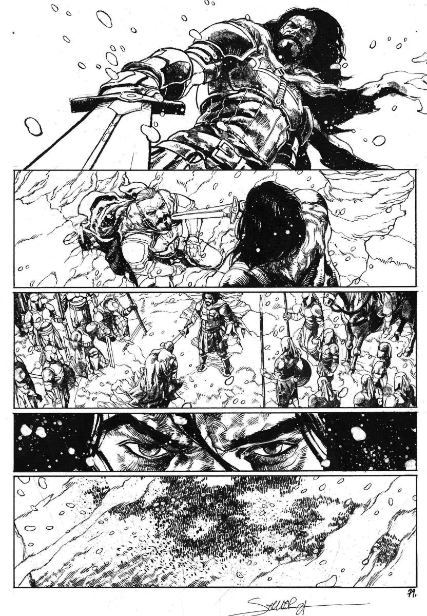 Planche originale 79 - CONAN LE CIMMERIEN - L'Heure du Dragon ( T.12 )
