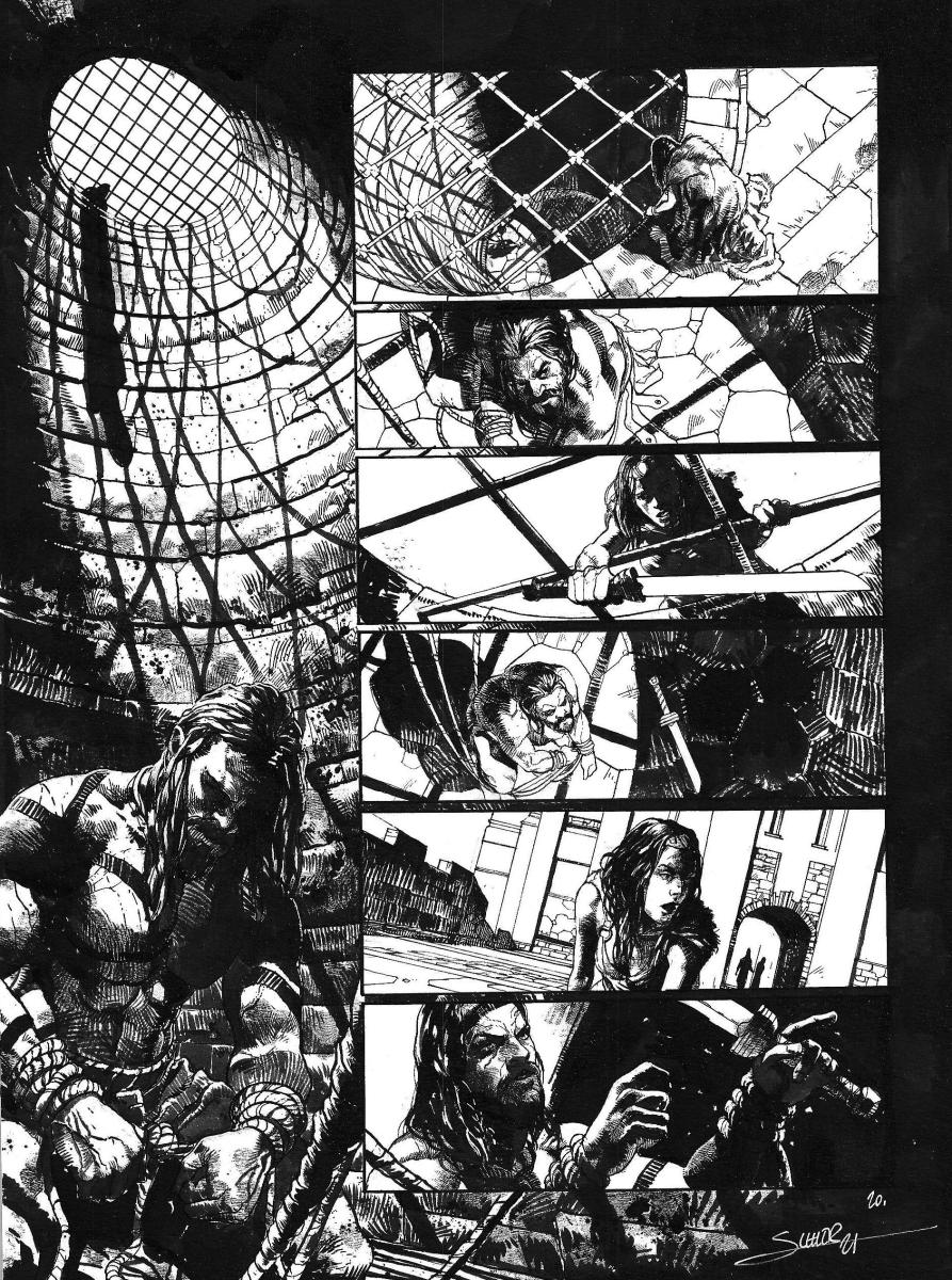 Planche originale 20 - CONAN LE CIMMERIEN - L'Heure du Dragon ( T.12 )