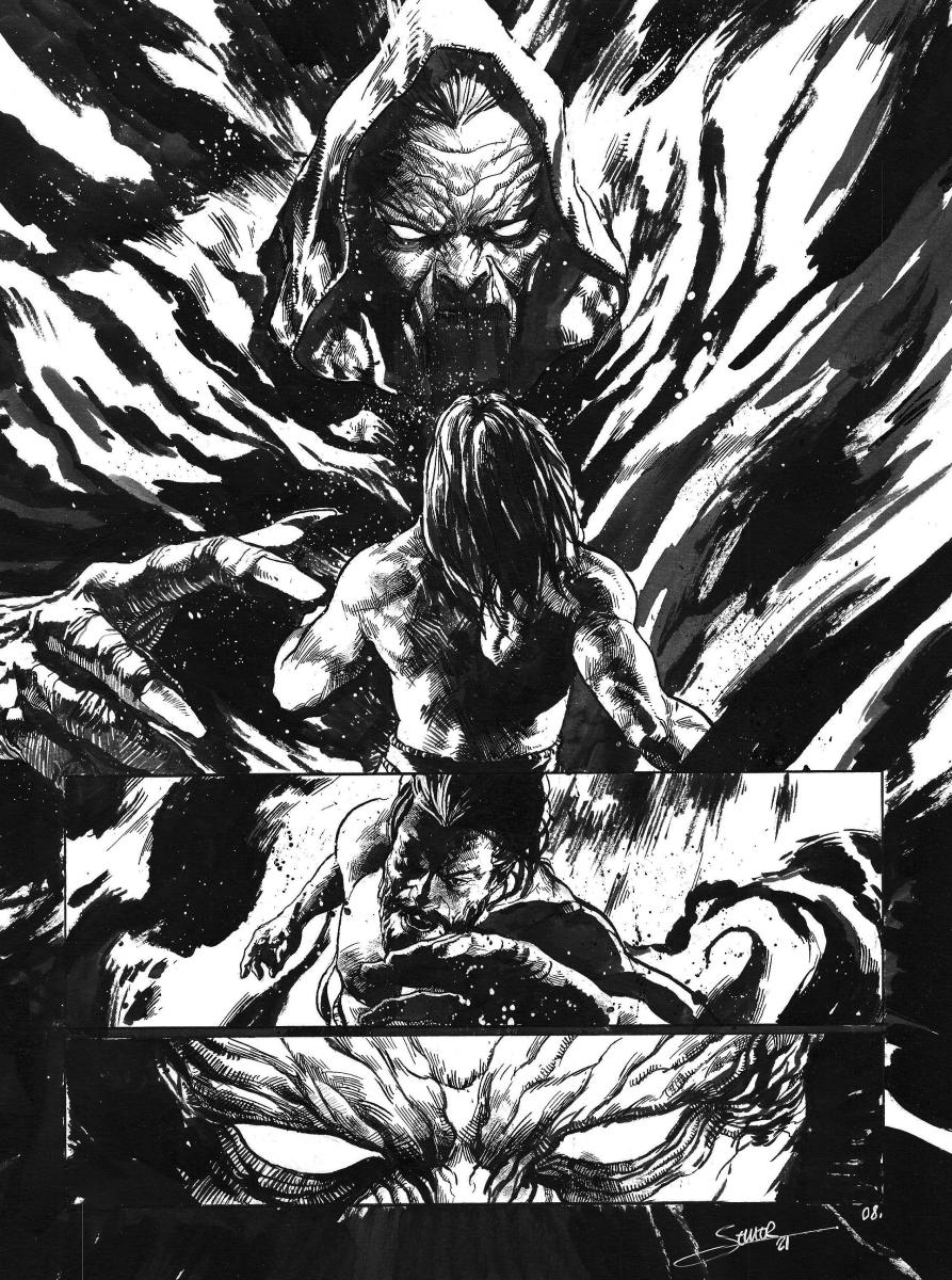 Planche originale 08 - CONAN LE CIMMERIEN - L'Heure du Dragon ( T.12 )