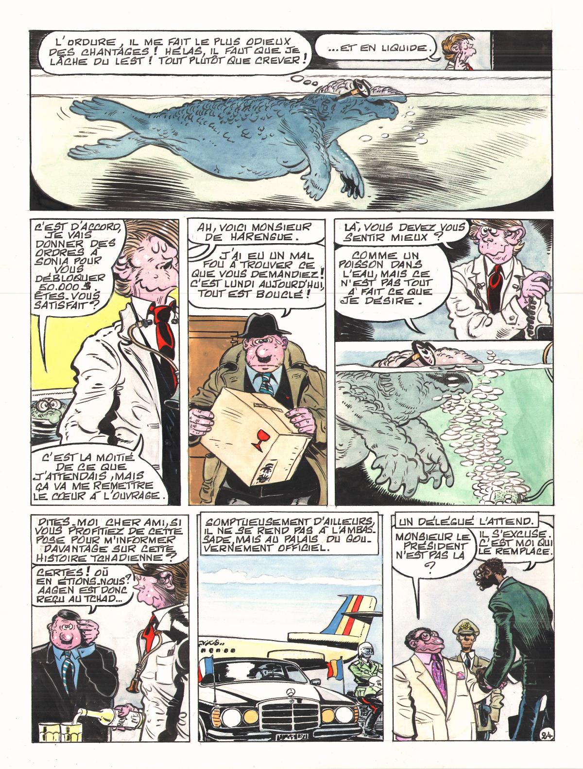 Planche originale 24 de la série les consommateurs par Dimitri