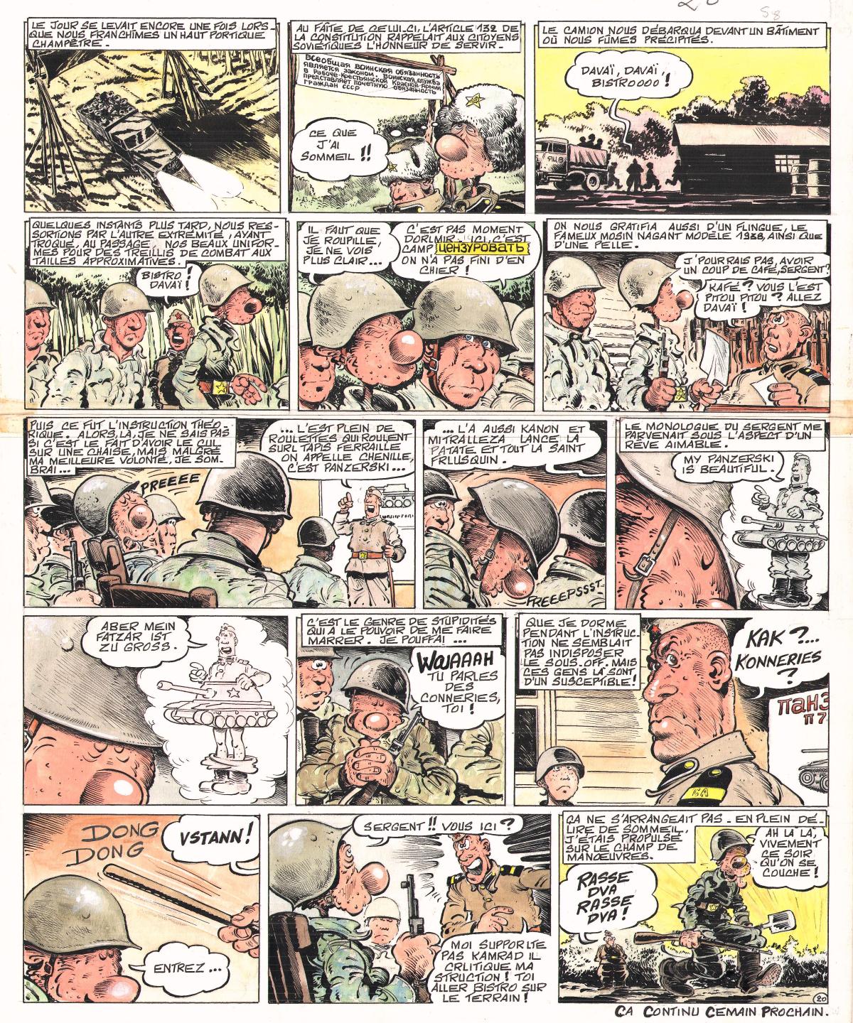 Planche originale 20 - Le GOULAG TOME 4 - Les rois du pétrole - Dimitri