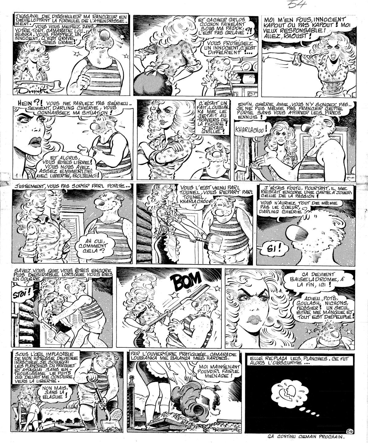 Planche originale 54 Le GOULAG TOME 2 - LOUBIANKA -