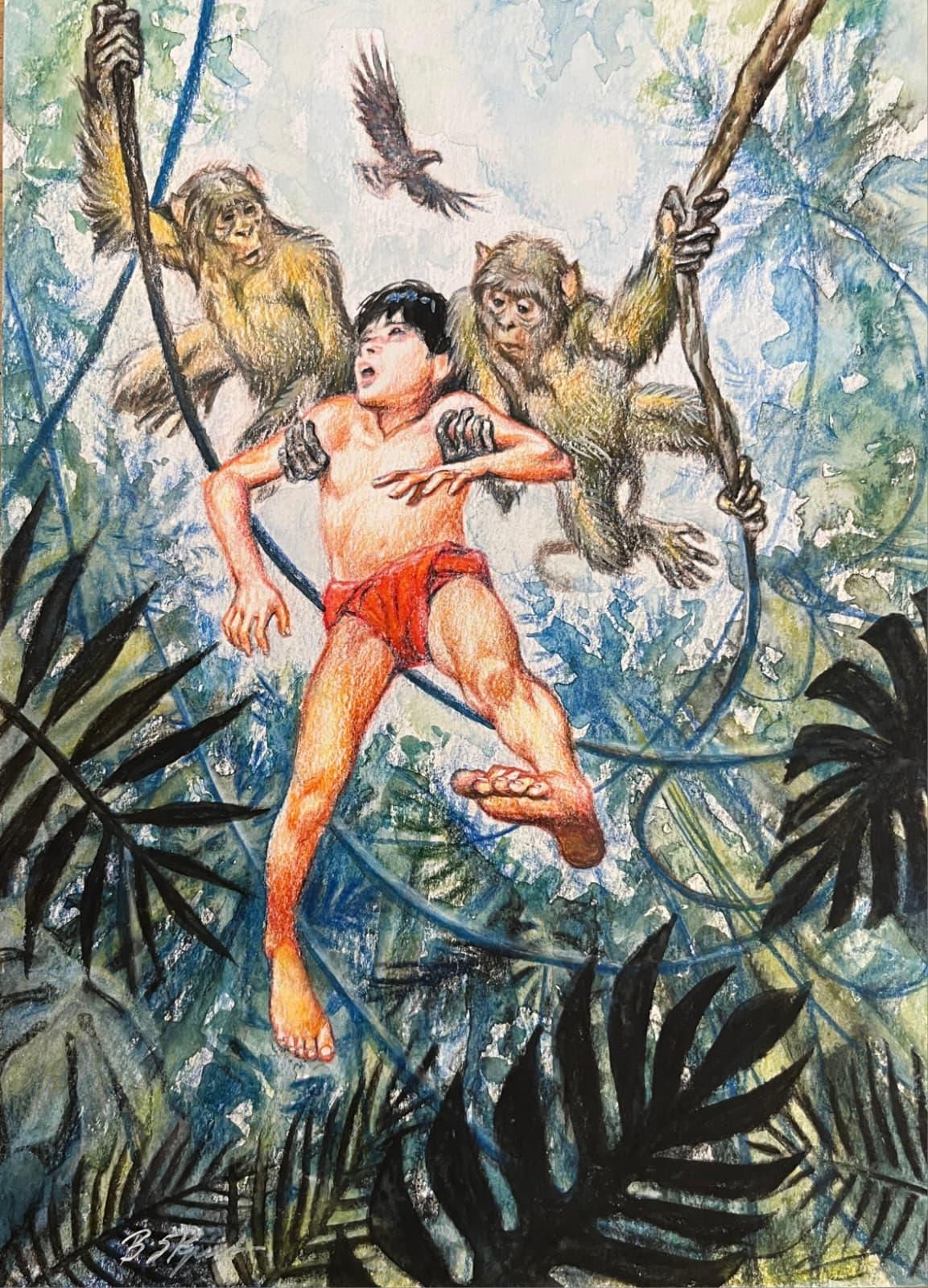 Illustration originale Le Livre de la Jungle