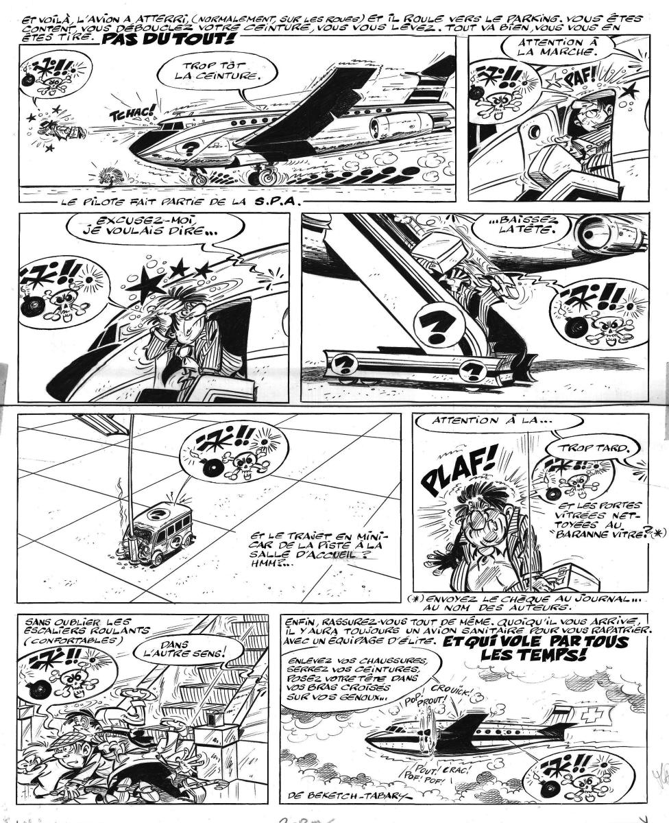 Planche originale d'actualité dessinée, publié dans Pilote n°682