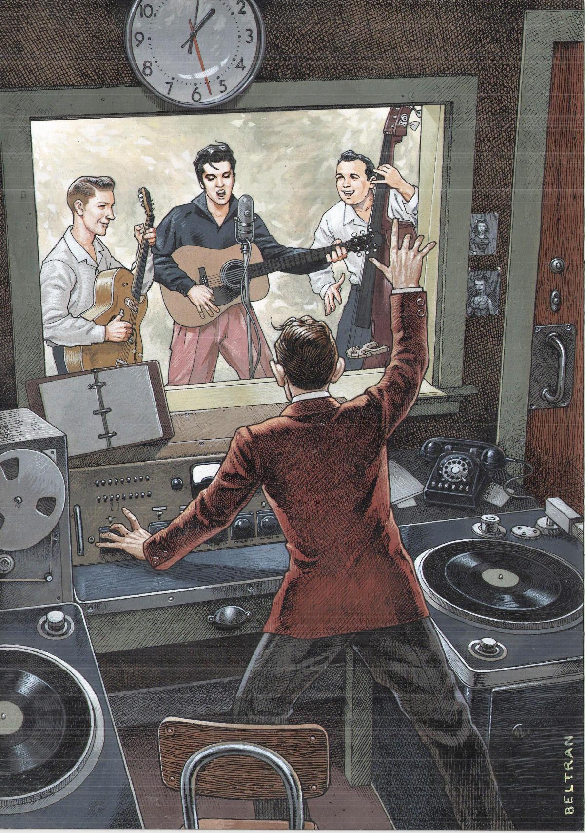Elvis dans les studios Sun  . Paru dans 'Pop Icons : Elvis'