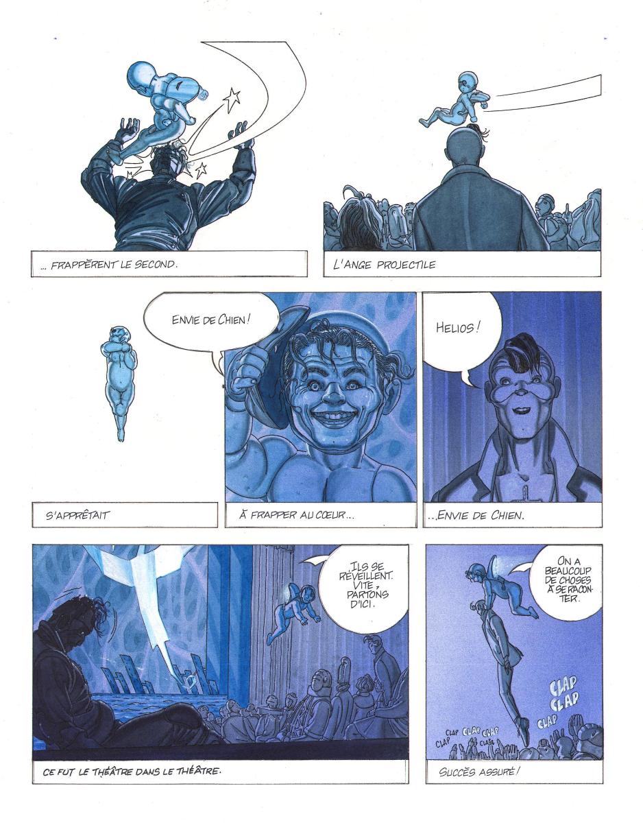 Planche originale 39 en couleur directe ENVIE DE CHIEN Tome 2 Deux Mouches blanches par Silvio CADELO
