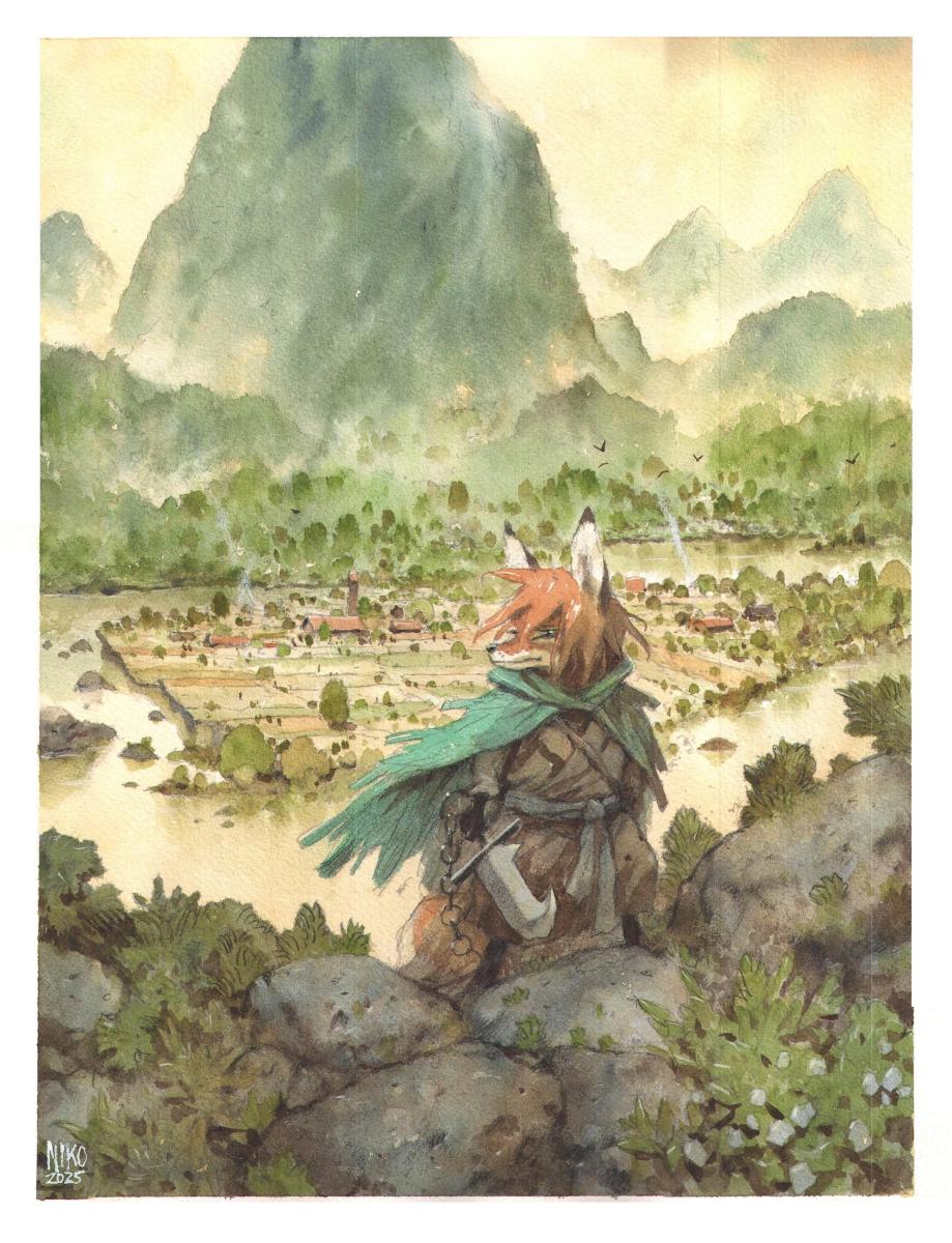 Exlibris original de Fang du tome 1 - Chasseuse de démons -