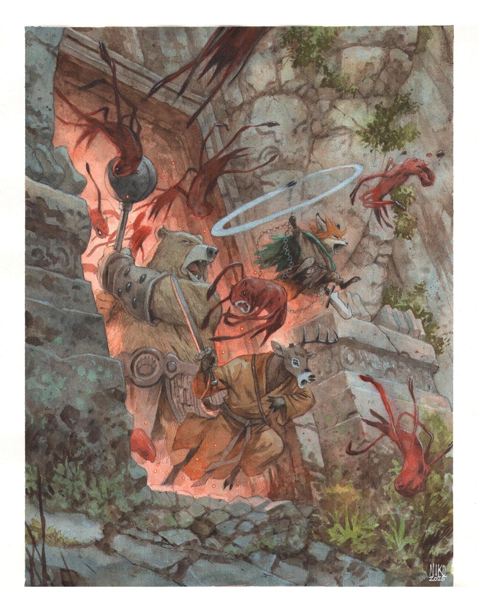 Couverture originale de Fang du Tome 2 -A la poursuite d'Adalfaor-