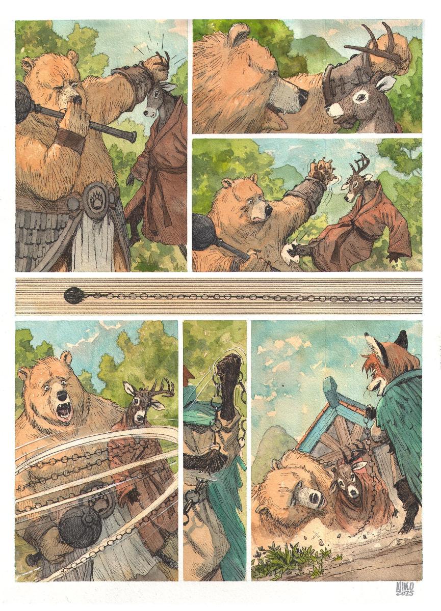 Planche originale 7 de Fang du Tome 2 -A la poursuite d'Aldafaor-