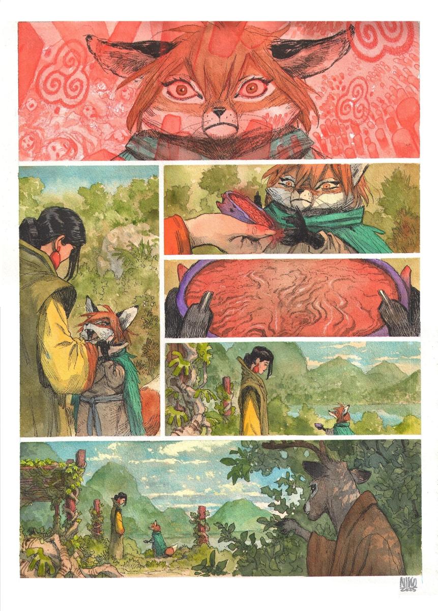 Planche originale 12 de Fang du Tome 2 -A la poursuite d'Aldafaor-