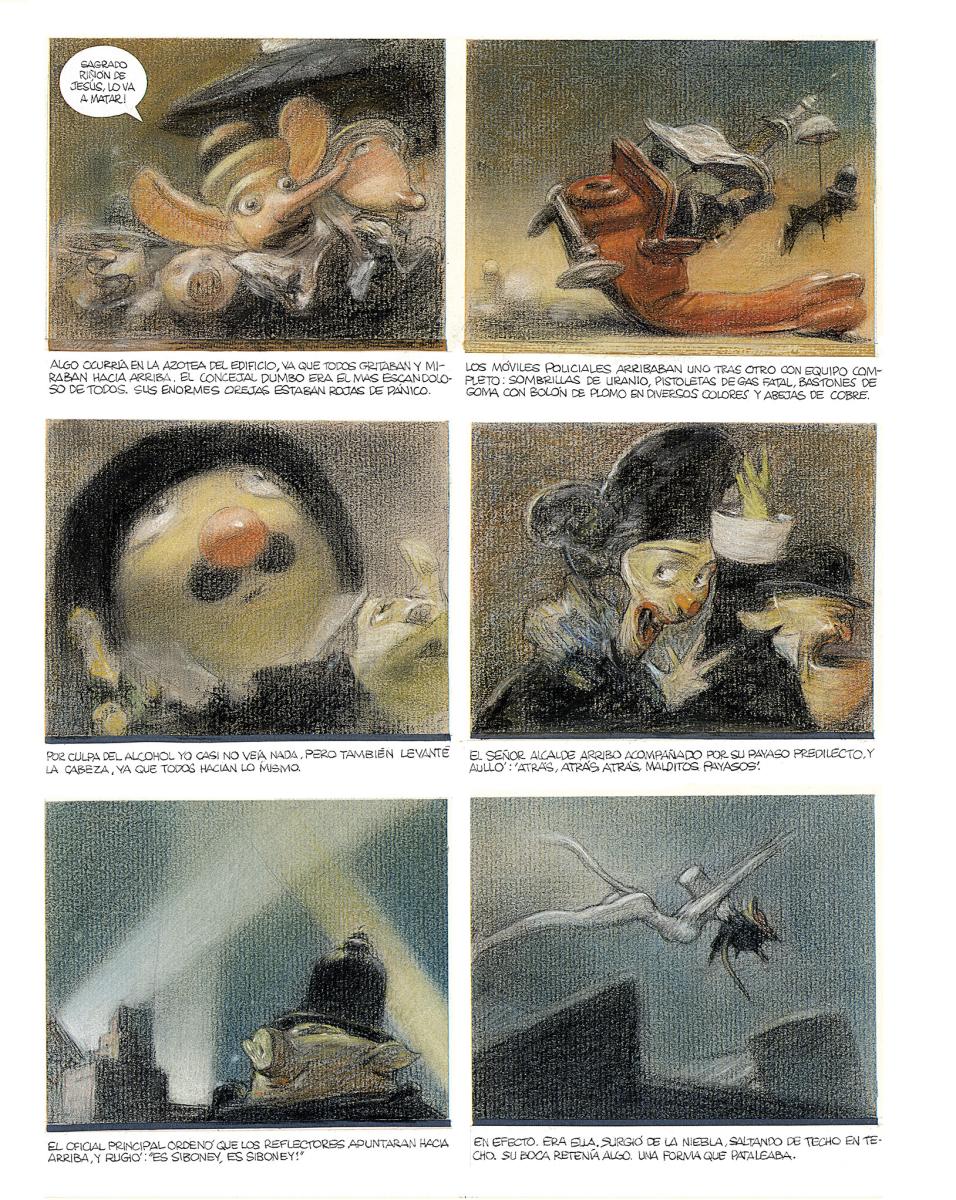 Planche originale 34 de FANTAGAS par Carlos NINE