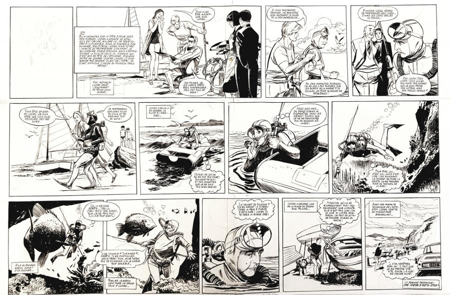 Double planche originale LES COPAINS parue dans Le journal de Mickey n° 598 par Paul GILLON