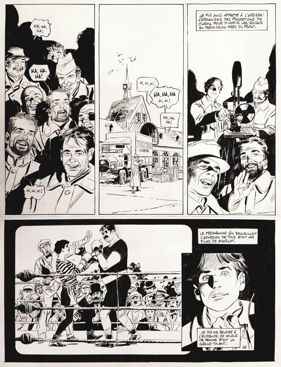 Planche originale 48 du tome 1 de LA DERNIERE DES SALLES OBSCURES par Paul GILLON