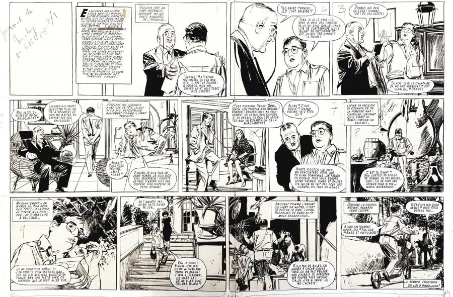 Double planche originale LES COPAINS parue dans Le journal de Mickey n° 613 par Paul GILLON