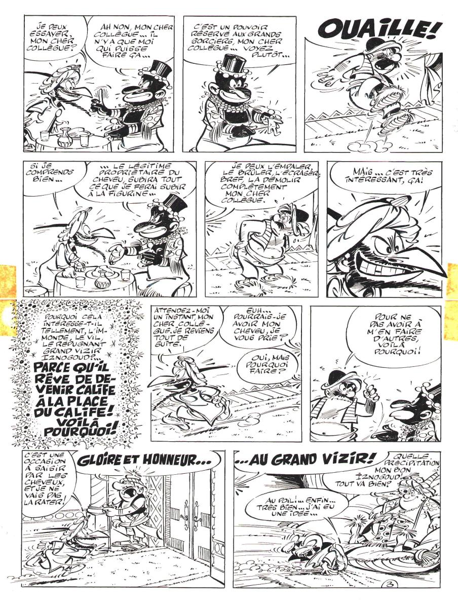 IZNOGOUD, planche originale 3 La figurine magique