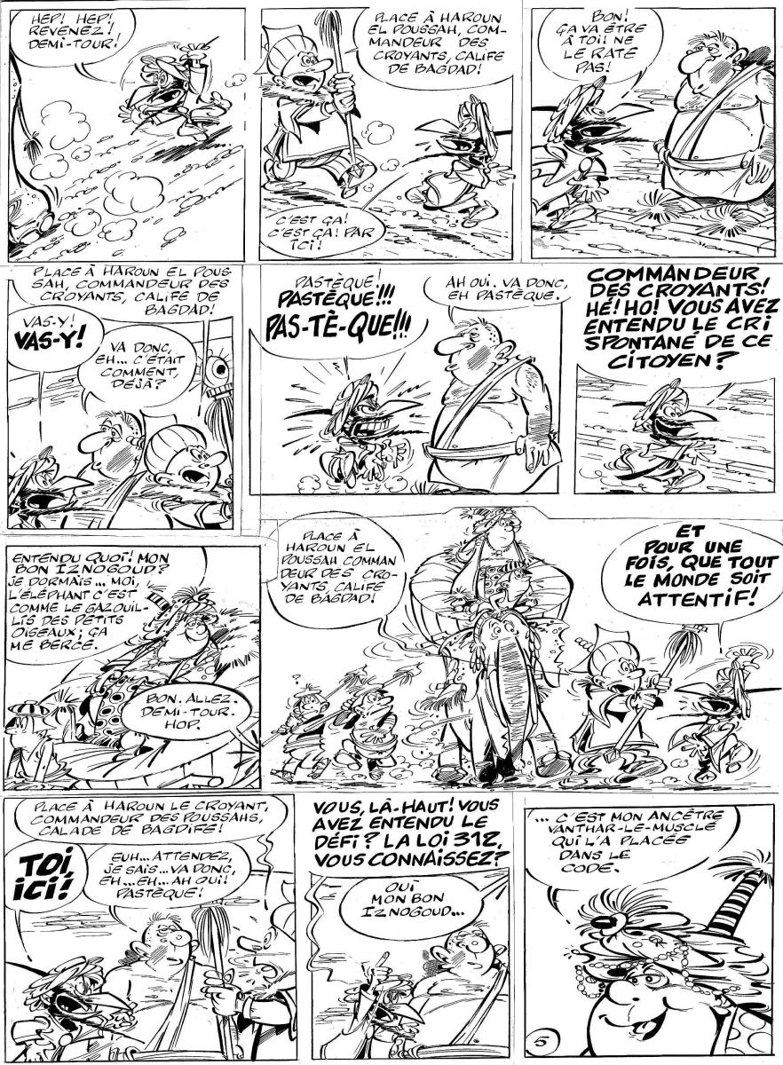 IZNOGOUD, planche originale 5 Le défi