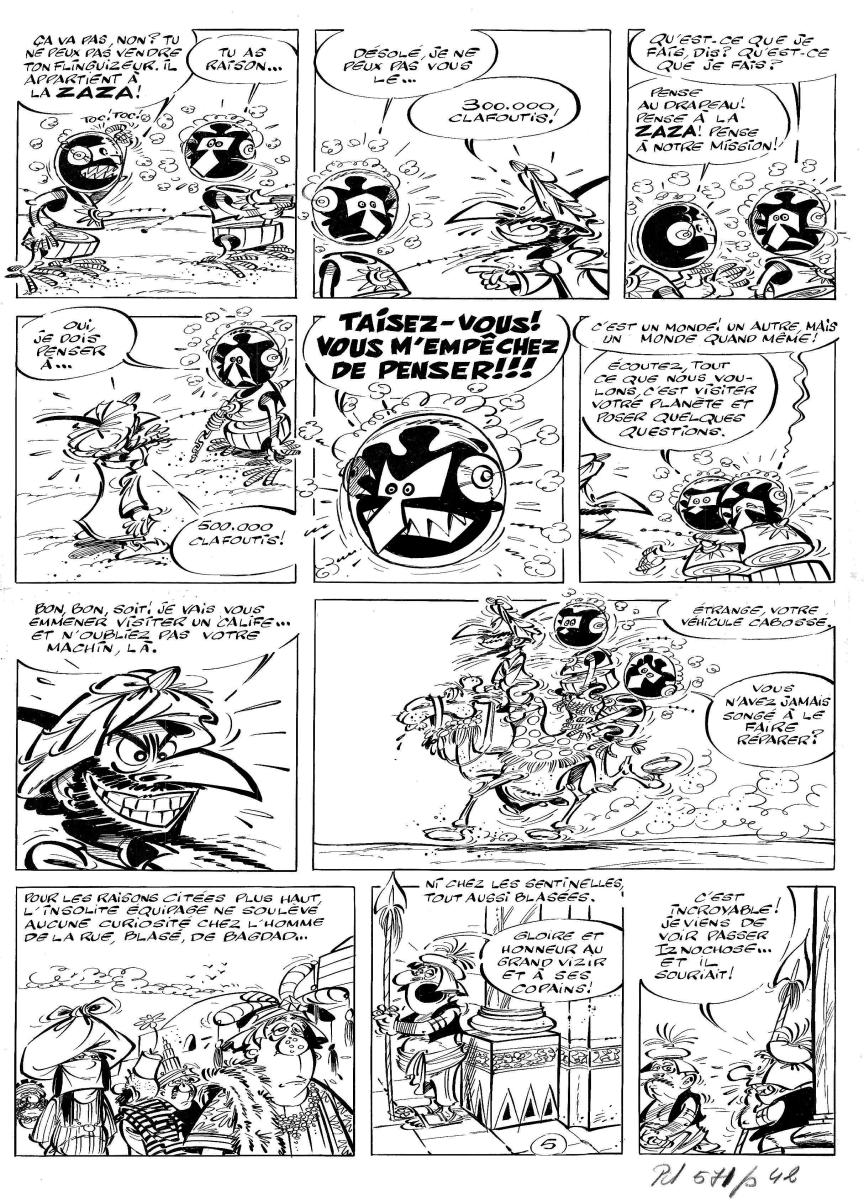 IZNOGOUD, planche originale 5 Magie-Fiction