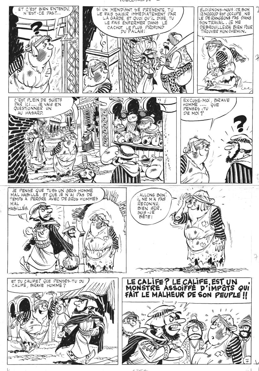 IZNOGOUD, planche originale 7 Incognito