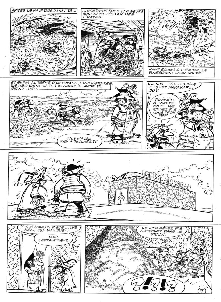 IZNOGOUD, planche originale 7 La tête de turc d'Iznogoud