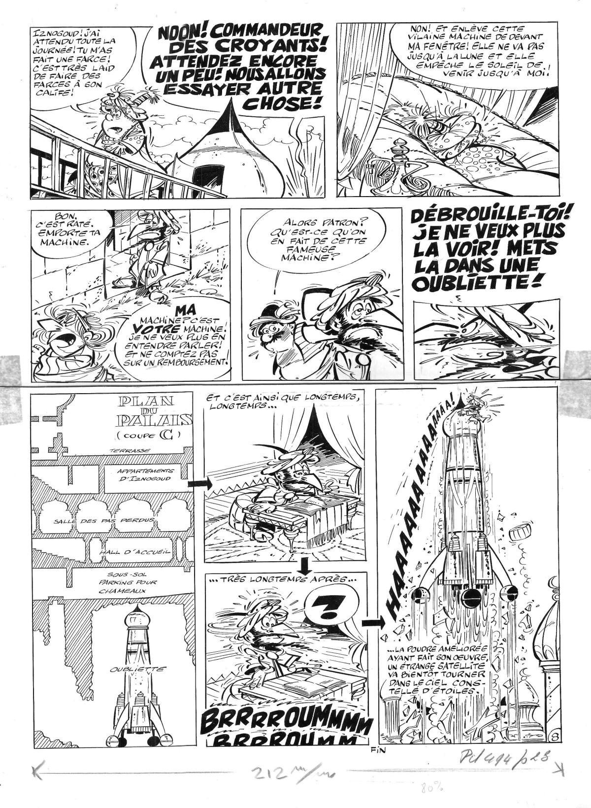 Planche originale 8 de IZNOGOUD - Des astres pour Iznogoud - Tome 5 par JEAN TABARY