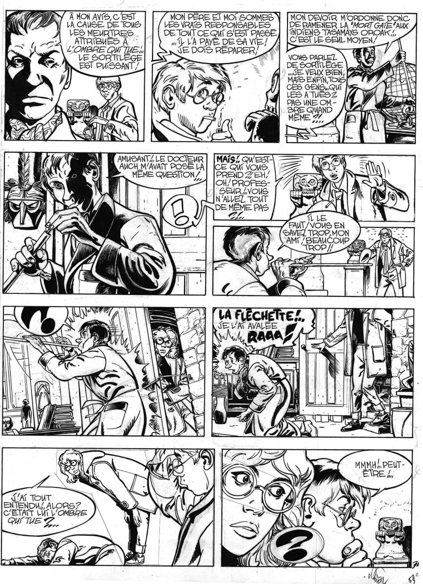 Planche originale 36 du tome 1 "L'ombre qui tue" de Jérôme K. Jérôme Bloche